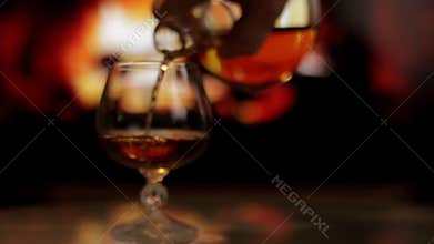Cognac and fireplace