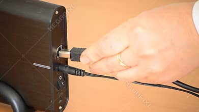 Plugging In And Turning On External Hard Drive