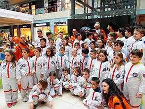 A group of young astronauts