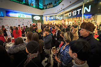 ULYANOVSK, RUSSIA, DECEMBER 03, 2016: Beauty Contest Miss Ulyanovsk in mall on December 03, 2016 in Ulyanovsk, Russia.