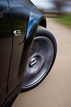 Fast moving car