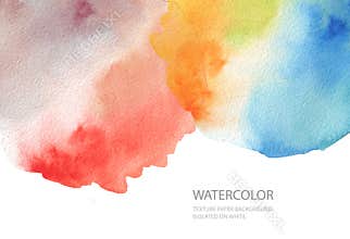 Abstract watercolor blot painted background. Texture paper. Isolated.