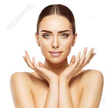 Woman Face Hands Beauty, Skin Care Makeup, Beautiful Make Up