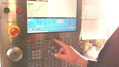 Control panel of cnc lathe.