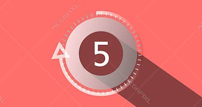 Digital generated video of countdown timer