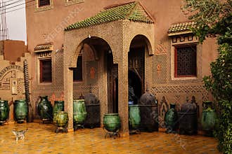 Decorated facade. Ouarzazate. Morocco.