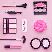 Fashion Cosmetic Makeup Accessories. Essentials