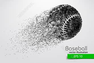 Silhouette of a baseball ball. Vector illustration