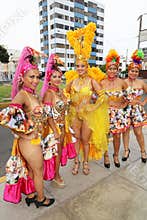 Dancers in Peruvian carnaval