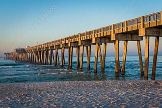 Peir at Panama City Beach, Florida at Sunrise