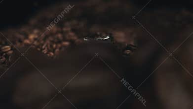 Coffee beans in the grinder