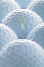 Close-Up of Golf Ball with Blurred Background Balls