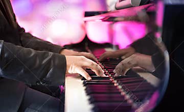 Pianist Playing Jazz Or Blues Music