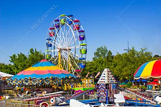 Carnival Rides At Small County Fair