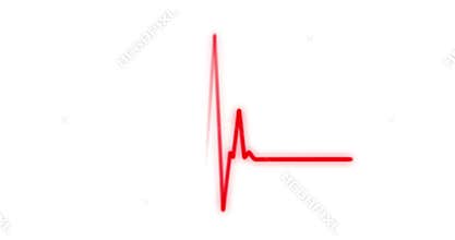 Ekg - electrocardiogram: Heartbeat Monitor in Glowing Red as 4k Rendered Animation Footage.