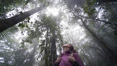Young girl in jungle