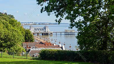 Aerial View of Penarth Pier, the Esplanade and Cardiff Docks 2