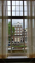 Amsterdam through glass