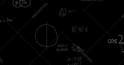Math formulas on blackboard