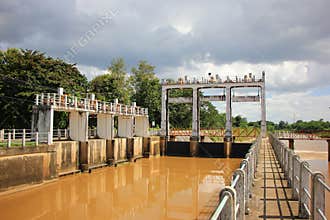 Small dam in ping river. For Increase Level of Water to canal for Agricultrue Area