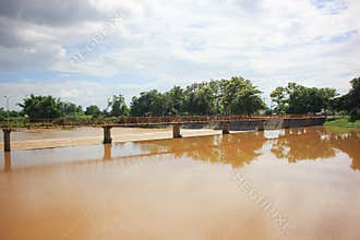 Small dam in ping river. For Increase Level of Water to canal for Agricultrue Area