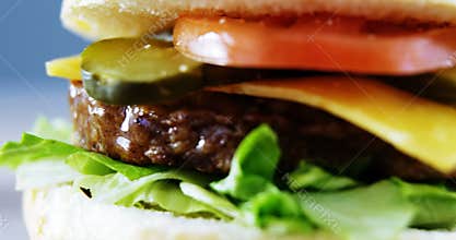 Close-up of hamburger