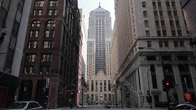 Chicago`s Board of Trade wide angle