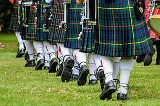 Men in kilts in New Zealand