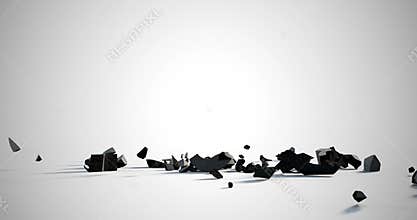 Dollar sign falling against white background