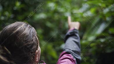 Young girl in jungle