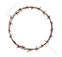 Barbed wire circle