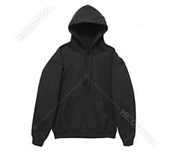 blank hoodie sweatshirt color black front arm view