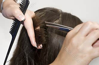 Getting haircut