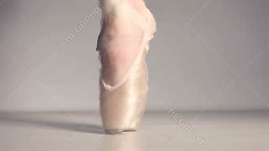 Ballet dancer`s shoes