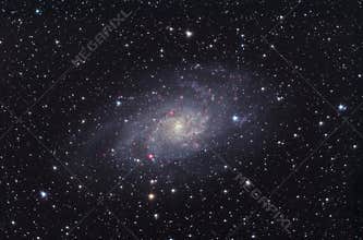 M33 Galaxy in Triangulum constellation.