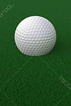 Golf ball on grass