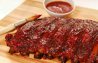 Slab of BBQ spare ribs