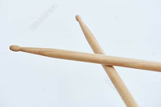 Drumsticks, musical instruments, music, drums, on a white background