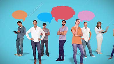 Casual group against speedh doodles