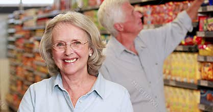 Senior couple in the supermarket