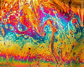 Multicoloured psychedelic soap bubble abstract background