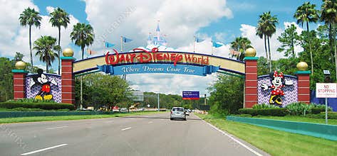 Entrance of Walt Disney World in Orlando, Florida