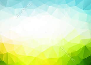 Vector blue green triangles background