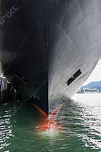 Cruise ship bow in water