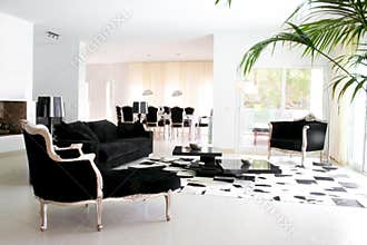 Retro baroque interiors