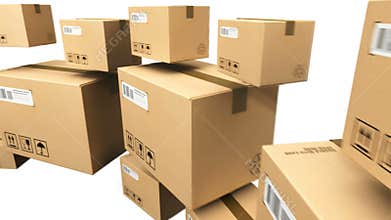 Moving cardboard boxes
