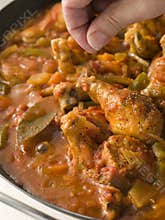 Creole Chicken Louisiana Style Cooking In a Pan