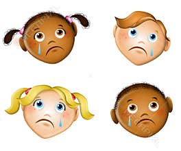 Sad Faces of Children