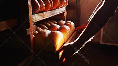 A tray of bread