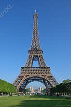 In front of the eiffel tower